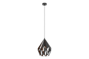 Lampen - EGLO CARLTON 1 Hängeleuchte, schwarz, kupfer - 49254