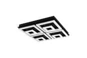 Lampen - EGLO FRADELO 1 Deckenleuchte, schwarz, klar - 99328