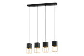 Lampen - EGLO MONTEBALDO Hängeleuchte, schwarz, gold *DEMO* - 97734