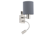 Lampen - EGLO PASTERI Wandleuchte, grau - 96479