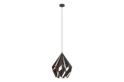 Lampen - EGLO CARLTON 1 Hängeleuchte, schwarz, kupfer - 49878