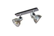 Lampen - EGLO BARNSTAPLE Spot, used look Zink (2 Spots) - 49649