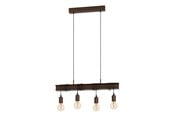 Lampen - EGLO TOWNSHEND 4 Hängeleuchte, antik-braun, schwarz - 43523