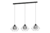 Lampen - EGLO VERNHAM Hängeleuchte, schwarz-transparent - 43483