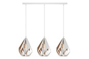 Lampen - EGLO CARLTON 1 Hängeleuchte, weiss, gold - 43002