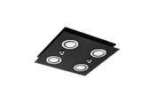 Lampen - EGLO GRATTINO Deckenleuchte, schwarz, klar - 33804