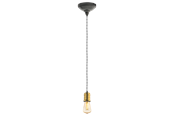 Lampen - EGLO YORTH Hängeleuchte, schwarz-gold - 32537