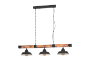 Lampen - EGLO OLDBURY Hängeleuchte, schwarz, braun rustikal - 44086