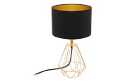 Lampen - EGLO CARLTON 2 Tischleuchte, schwarz, gold - 95788