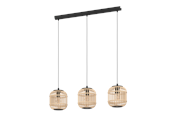Lampen - EGLO BORDESLEY Hängeleuchte, natur - 43217