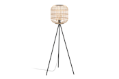 Lampen - EGLO BORDESLEY Stehleuchte, natur - 43219