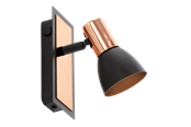 Lampen - EGLO BARNHAM Spot, schwarz, kupfer - 94584