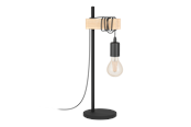 Lampen - EGLO TOWNSHEND Tischleuchte, schwarz, braun - 43515