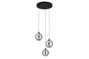 Lampen - EGLO ARISCANI Hängeleuchte, schwarz-transparent - 98653