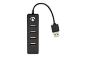 USB-Hubs - Nedis UHUBU2420BK - hub - 4 ports USB-Hubs - 4 - Schwarz - UHUBU2420BK