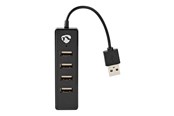 USB-Hubs - Nedis UHUBU2420BK - hub - 4 ports USB-Hubs - 4 - Schwarz - UHUBU2420BK