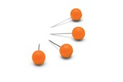 Konferenz und Präsentation - Nobo Pinnwand-Nadeln, 100 Stück, orange - 1905329