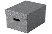 Archivierung und Aufbewahrung - Esselte  Home Aufbewahrungsboxen Mittel, 3 Stück Grau - 628283