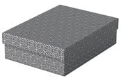 Archivierung und Aufbewahrung - Esselte  Home Aufbewahrungs- und Geschenkboxen Mittel, flach, 3 Stück Grau - 628285