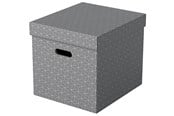 Archivierung und Aufbewahrung - Esselte  Home Aufbewahrungsboxen Cube Groß, 3 Stück Grau - 628289