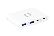 USB-Hubs - Dicota USB-C Portable Hub 4-in-1 USB-Hubs - 4 - Weiß - D31731