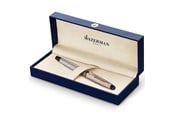 Utensilien zum Schreiben und Zeichnen - Waterman Expert Tintenroller | Edelstahl | Zierteile aus 23 K Gold| feine Spitze | Schwarz | Geschenkbox - S0951980