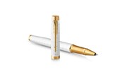 Utensilien zum Schreiben und Zeichnen - Parker IM Rollerball Tintenroller | Perlfarbene Premium-Lackierung mit goldenen Zierteilen | Feine Schreibspitze mit schwarzer Nachfüllmine | Geschenkbox - 2143646