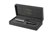 Utensilien zum Schreiben und Zeichnen - Parker Sonnet Füller | Premium Metal & Grey Satinierung mit Rotgoldbeschichtung | Füllfederhalter Feine 18 Karat Goldfeder mit schwarzer Tintenpatrone | Geschenkbox - 2119788