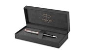 Utensilien zum Schreiben und Zeichnen - Parker PARKER Sonnet Kugelschreiber | Premium Metal & Grey Satinierung mit Rotgoldbeschichtung | Medium Spitze mit schwarzer Tinte Nachfüllen | Geschenkbox - 2119791