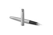 Utensilien zum Schreiben und Zeichnen - Parker Jotter Füller | Edelstahlschaft mit Chromzierteilen | Füllfederhalter mit mittlerer Feder | blaue Tinte | Geschenkbox - 2030946