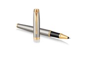 Utensilien zum Schreiben und Zeichnen - Parker IM Tintenroller | Brushed Metal | feine Spitze | Schwarz | Geschenkbox - 1931663