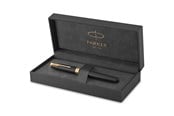 Utensilien zum Schreiben und Zeichnen - Parker Sonnet Füller | Matt-Schwarze Lackierung mit Goldzierteilen | Füllfederhalter mit mittlerer Feder | Geschenkbox - 1931517