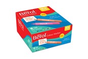 Utensilien zum Schreiben und Zeichnen - Berol bunte Fasermaler, breite Rundspitze 2mm - farblich sortiert, 144er Pack - 2057604