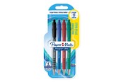 Utensilien zum Schreiben und Zeichnen - Paper Mate Flexgrip Ultra-Druckkugelschreiber | mittlere Schreibspitze (1,0 mm) | sortierte Farben | 3+1-Packung - 2027735