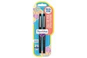 Utensilien zum Schreiben und Zeichnen - Paper Mate Flair Filzstifte | mittlere Spitze (0,7 mm) | Schwarz | 2 Stück - 2027061