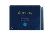 Utensilien zum Schreiben und Zeichnen - Waterman Füller-Tintenpatronen | Extra lang | Serenity Blue | 8 Stück - S0110860