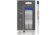 Utensilien zum Schreiben und Zeichnen - Parker Kugelschreiberminen | mittlere Schreibspitze | blaue QUINKflow Tinte | 10 Ersatzminen für Kugelschreiber - 2119154