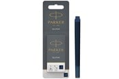 Utensilien zum Schreiben und Zeichnen - Parker Tintenpatronen für Füller | lange Patronen | blauschwarze QUINK Tinte | 5 Stück (Blister-Packung) - 1950404