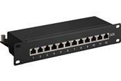 Netzwerk - Kabel - Pro CAT 6 10 inch (25.4 cm) patch panel 12 port blac - Schwarz - 4040849937934
