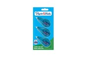 Klebeband und Kleber - Paper Mate Flüssigpapier DryLine Mini Korrekturband | 5mm x 6m | Blau | 3 Stück - 2115310