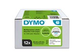 Papier, Fotopapier und Etiketten - DYMO LabelWriter Mehrzwecketiketten | 32 mm x 57 mm | 12 Rollen mit je 1.000 leicht ablösbaren Etiketten (12.000 Etiketten) | selbstklebende Etiketten - 2093095
