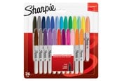 Utensilien zum Schreiben und Zeichnen - Sharpie Permanent Marker | Marker Stifte mit feiner Spitze | gemischte Farben | 24 Stück Market Set - 2065405