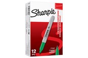 Utensilien zum Schreiben und Zeichnen - Sharpie Permanent Marker | Marker Stifte mit feiner Spitze | Grün | 12 Stück Market Set - S0810960