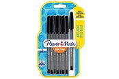 Utensilien zum Schreiben und Zeichnen - Paper Mate InkJoy 100RT Retractable Kugelschreiber | mittlere Spitze (1,0 mm) | Schwarz | 8 Stück - 1956739