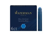 Utensilien zum Schreiben und Zeichnen - Waterman Füller-Tintenpatronen | International Standardgröße | Serenity Blue | 6 Stück - S0110950