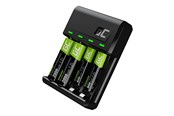 Batterien und Akkus - Green Cell VitalCharger battery charger - 0.5 Watt - with 2 x AA NiMH 2000 mAh rechargeable batteries and 2 x AAA NiMH 800 mAh rechargeable batteries - GRSETGC03