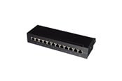Netzwerkzubehör - LogiLink NP0019B Cat.6A Patch Panel 12 ports shielded Desktop black - NP0019B