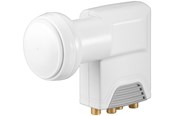 Zubehör (Halterungen, Steckdosen etc.) - Goobay Universal Quattro LNB white-grey - Digital SAT-LN - 4040849672712