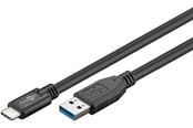 USB Kabel - Pro USB-A <-> USB-C - 3m - USB 3.0 - Schwarz - PUSB3.2G1-AC-BLK-3M