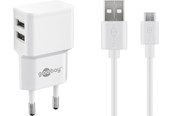 Handys - Adapter und Ladegeräte - Pro Dual Micro USB charger set 2.4 A - 4040849449857